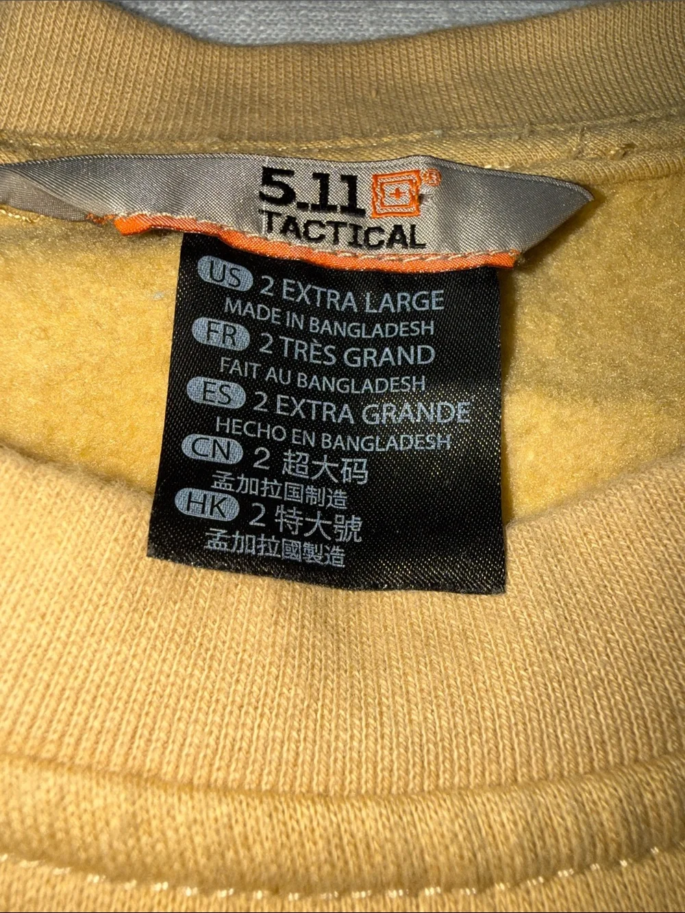 5.11 Tactical Men's Mustard Crewneck Pullover